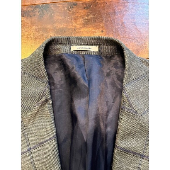 Peter Millar Mens Sport Coat Green Blue Plaid READ BELOW - Picture 2 of 7